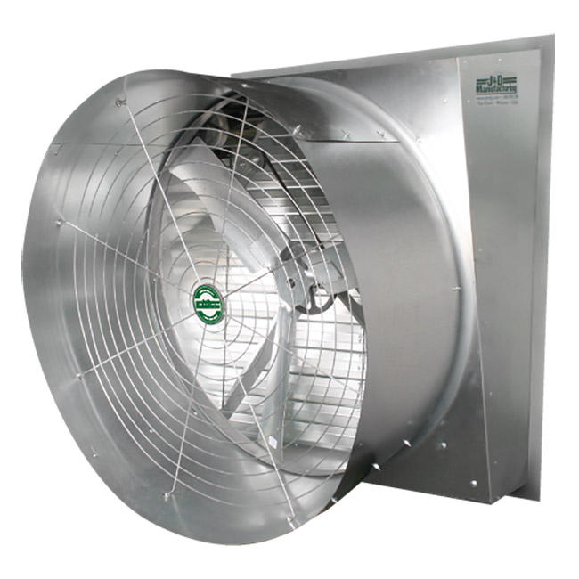 J&D Typhoon Slant DD 115/230 1/2HP 1PH, 3 Galvanized Blade with Cone – 36 Inch - Fans